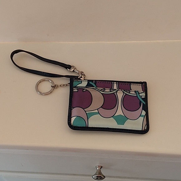 Travel Slim Card Coin Pouch Key Ring Wristlet Wallet - Picture 7 of 7